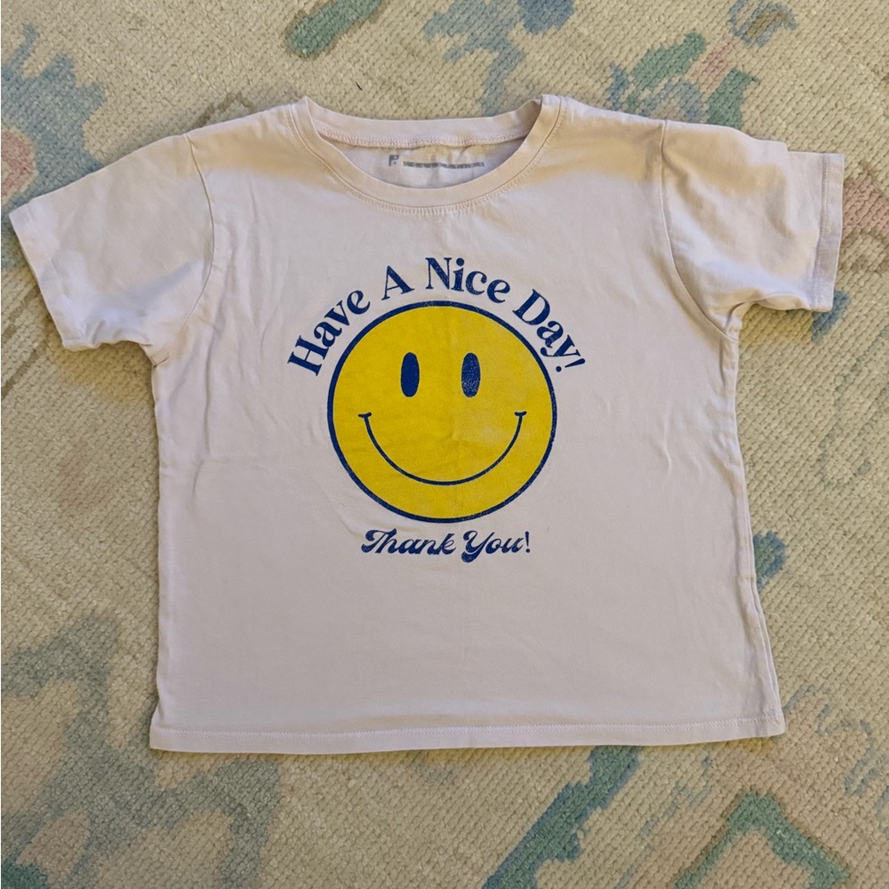 Smiley Face Kids T-Shirt - light pink
